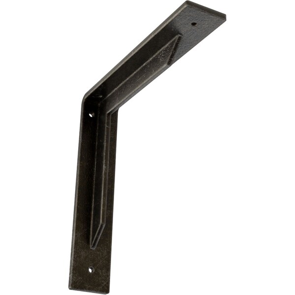 Ekena Millwork Stockport Steel Bracket, Antiqued Warm Silver 2"W x 10"D x 10"H BKTM02X10X10STAWS - main